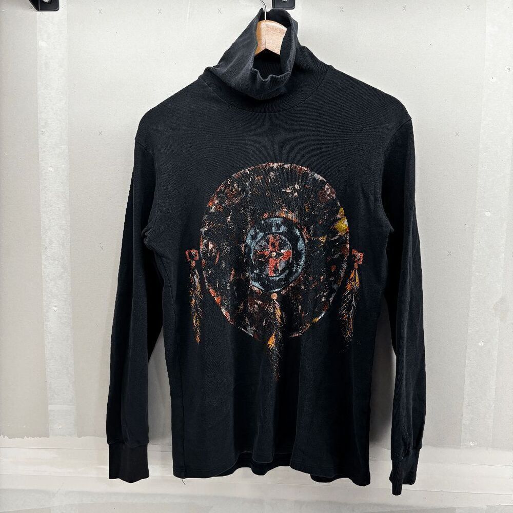Vintage Duofold Turtle Neck Cotton Base Layer Womens M Hand Painted DreamCatcher
